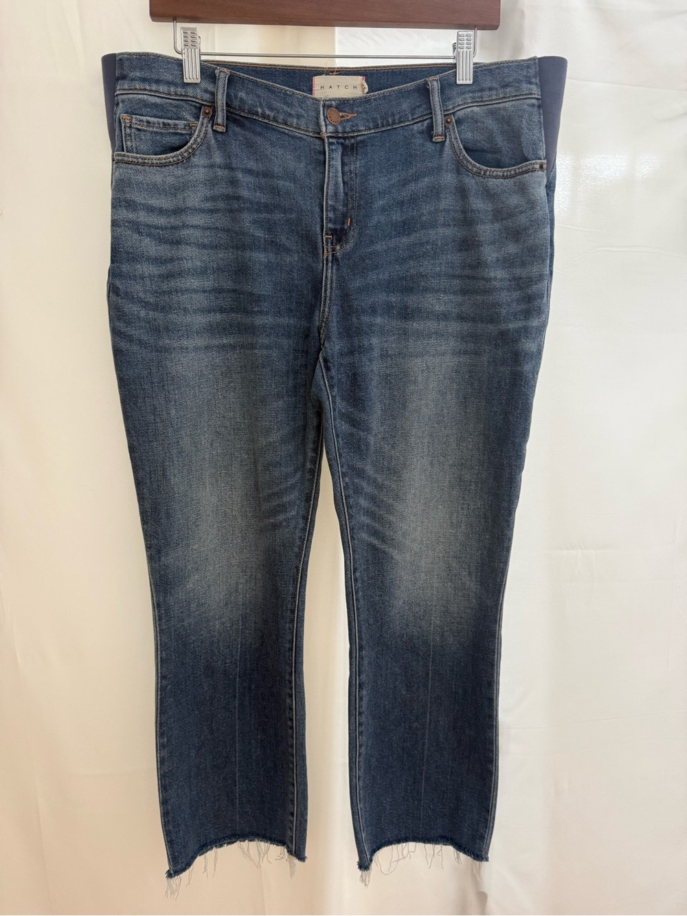 Hatch Slim Straight Maternity Jeans with Elastic Sides